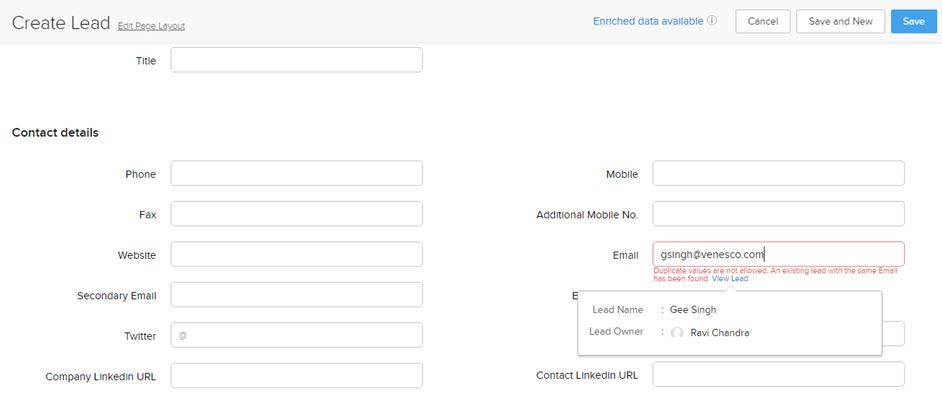 zoho-crm-Duplicate-record-Check-during-Lead-Creation