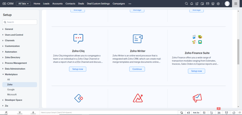 Zoho CRM software