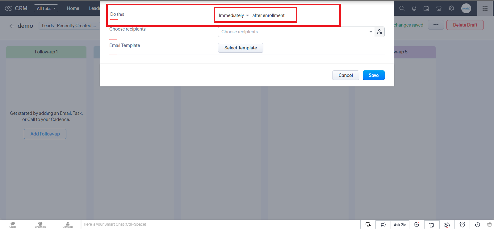 How to use Cadences in Zoho CRM
