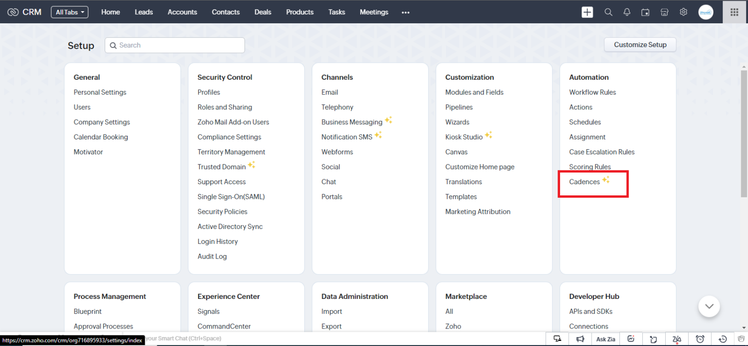 How to use Cadences in Zoho CRM