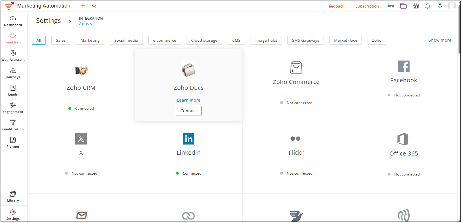 Integrating Zoho CRM with Zoho Marketing Automation