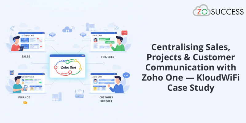 Centralising Sales, Projects & Customer Communication with Zoho One — KloudWiFi Case Study