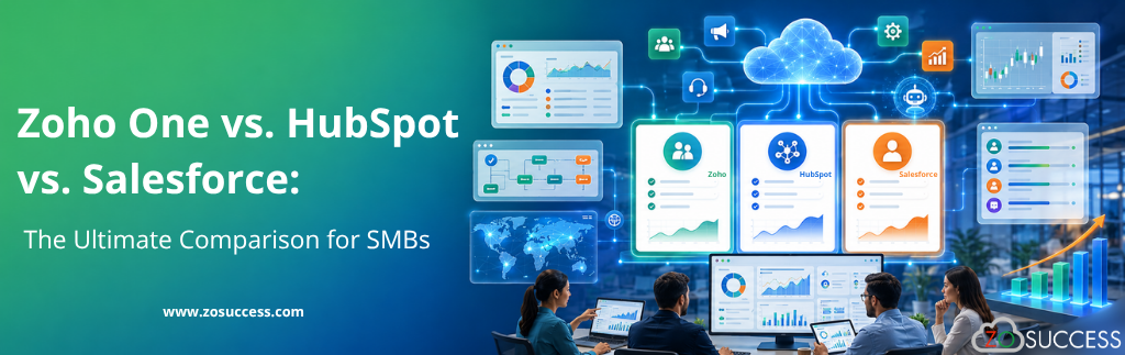 Zoho One vs. HubSpot vs. Salesforce: The Ultimate Comparison for SMBs Zoho One vs. HubSpot vs. Salesforce: The Ultimate Comparison for SMBs