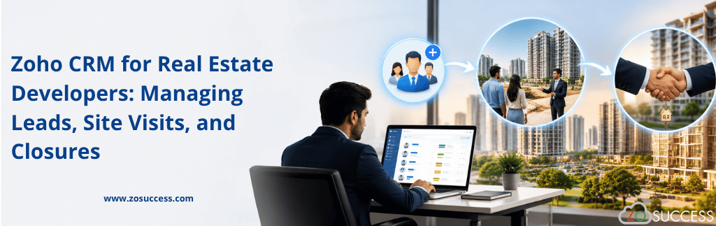 Zoho CRM for Real Estate Developers: Managing Leads, Site Visits, and Closures